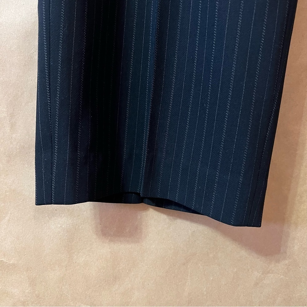 Giorgio Armani | Wool Pinstripe Trousers High Rise Tapered Pants Size 10 (IT 46) - Picture 8 of 11